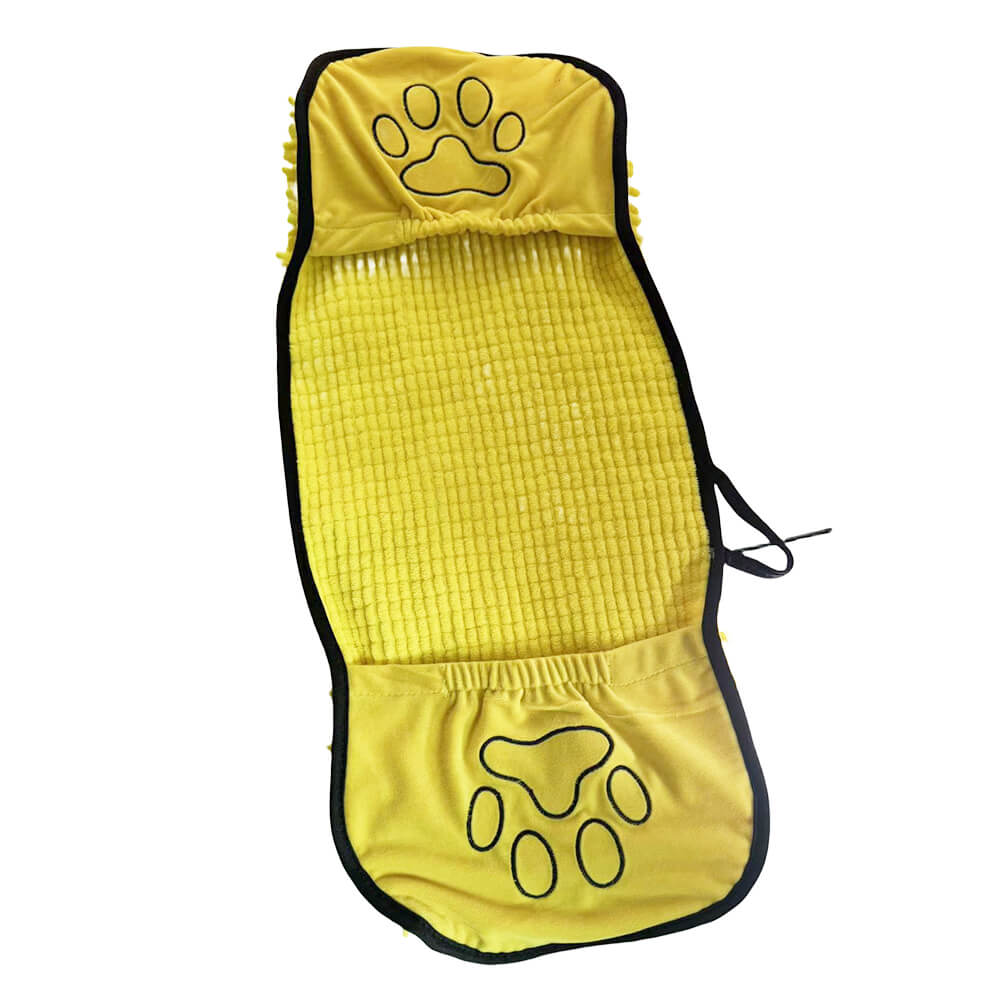 Serviette de bain en chenille douce séchage rapide pour chien et chat