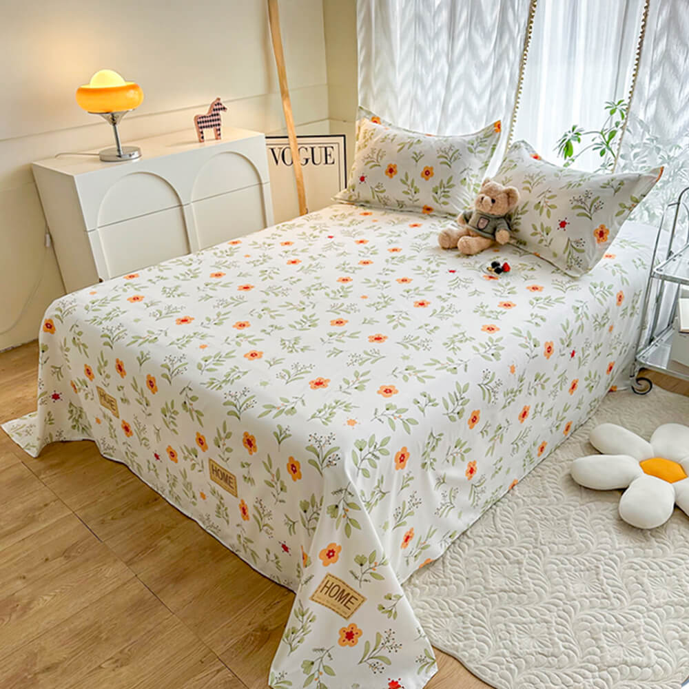 Parure de draps de protection en TPU imperméable imprimé floral