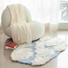 Tapis Fausse Cachemire en Forme de Nuage - Ultra Doux et Confortable