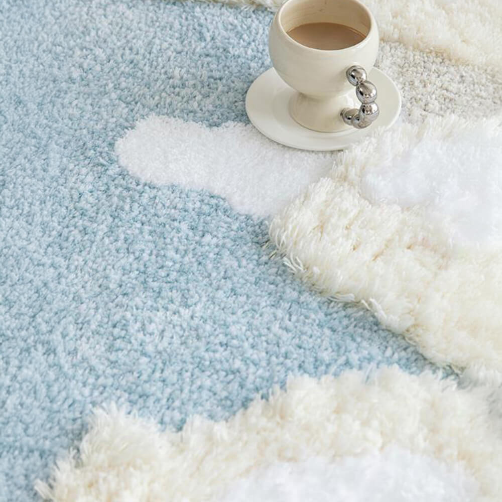 Tapis Fausse Cachemire en Forme de Nuage - Ultra Doux et Confortable