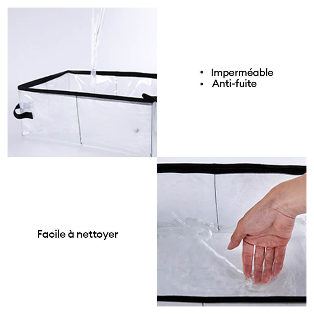 Boîte à litière pliable en aluminium pour chat portable et étanche