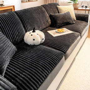 Housse de canapé extensible protectrice en velours droit confortable à la mode