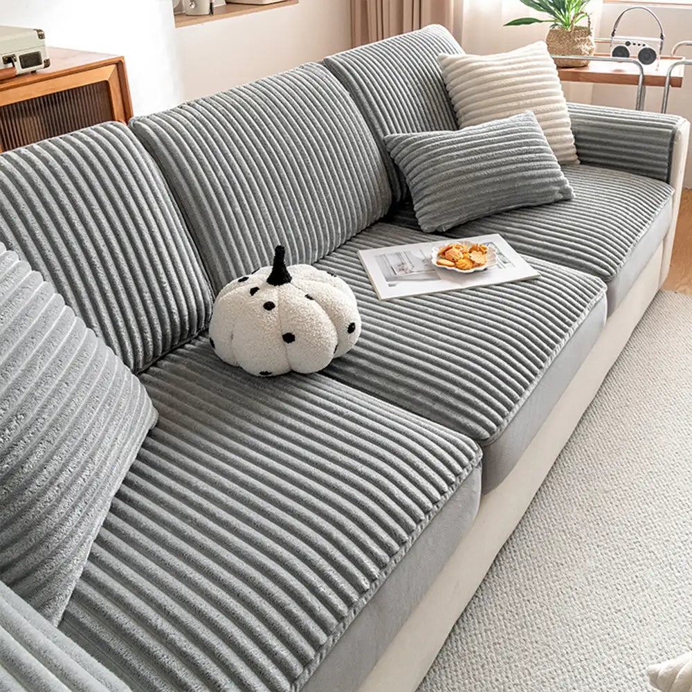 Housse de canapé extensible protectrice en velours droit confortable à la mode
