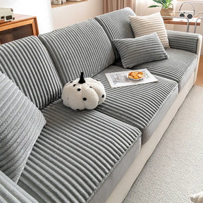 Housse de canapé extensible protectrice en velours droit confortable à la mode