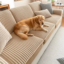 Housse de canapé extensible protectrice en velours droit confortable à la mode
