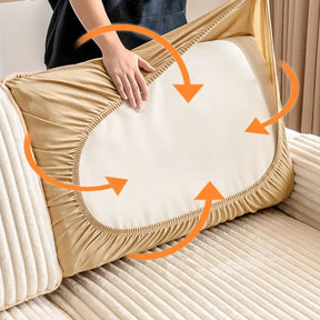 Housse de canapé extensible protectrice en velours droit confortable à la mode