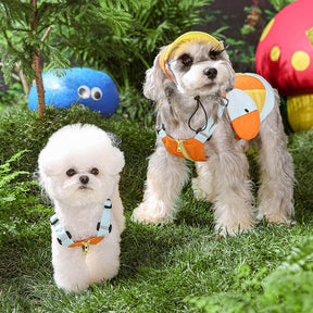 Veste Colorée à la Mode avec Chapeau de Soleil pour Petits Chiens