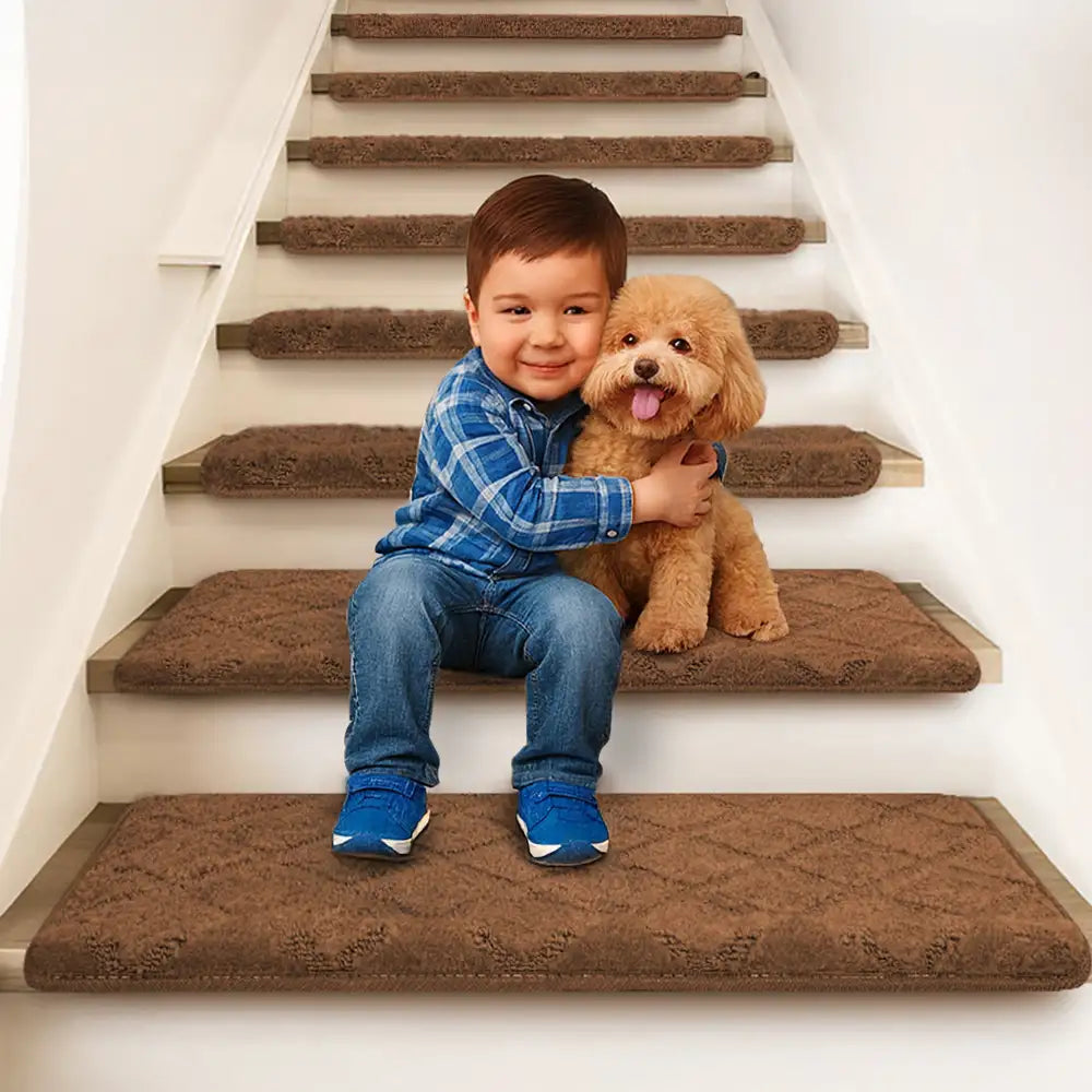 Protection de marche en faux sisal diamant résistant à l'usure, nez de marche antidérapant pour escaliers.