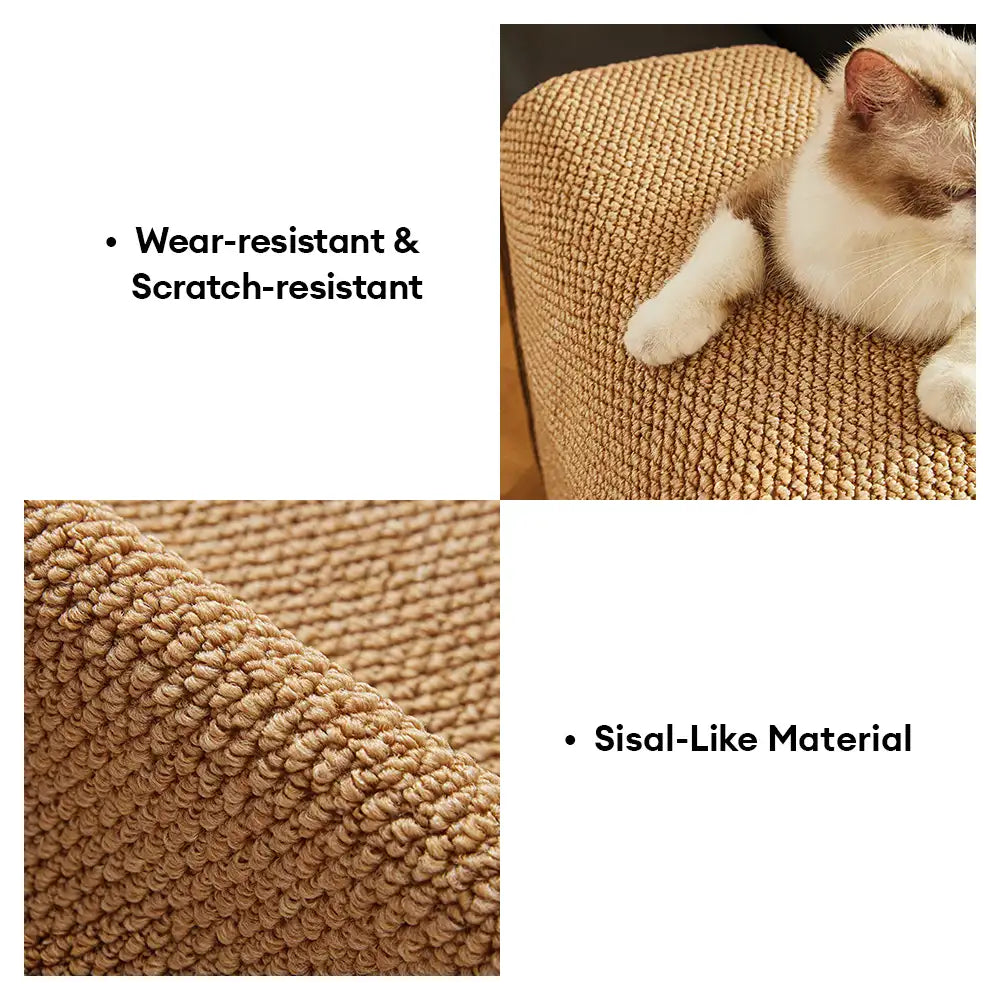 Housse de protection pour accoudoirs de canapé en faux sisal résistant aux rayures, ajustable, pour chats