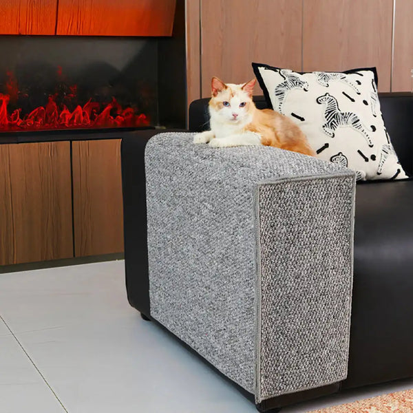 Housse de protection pour accoudoirs de canapé résistante aux griffes en sisal faux pour chats
