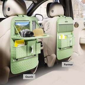 Sac de rangement suspendu écologique pour siège arrière de voiture pliable avec plateau