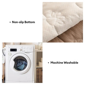 Housse de canapé en flanelle confortable, résistante aux égratignures, avec un motif de pattes mignon et antidérapante - Pattes