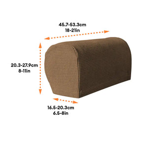 Housse de protection pour accoudoir de canapé en molleton élastique
