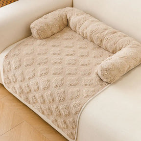Housse de canapé en velours fleuri multi-usages, anti-dérapante, tapis pour chien.