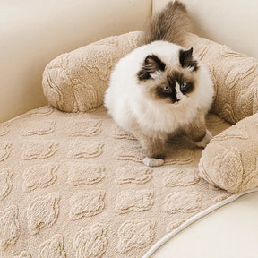 Housse de canapé en velours fleuri multi-usages, anti-dérapante, tapis pour chien.
