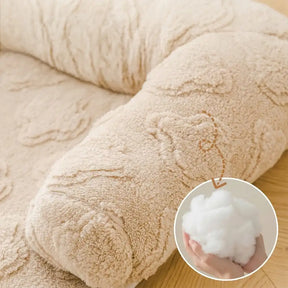 Housse de canapé en velours fleuri multi-usages, anti-dérapante, tapis pour chien.