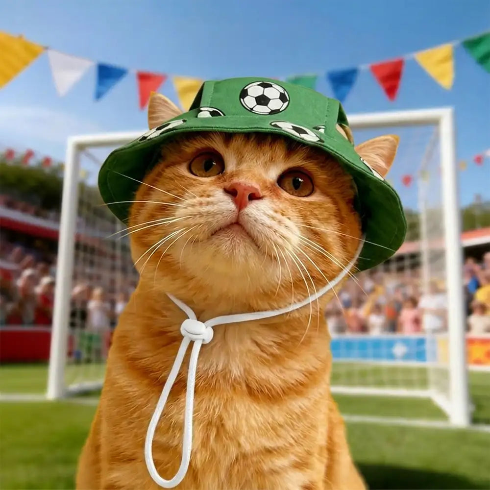 Chapeau pour animal de compagnie à motif de football