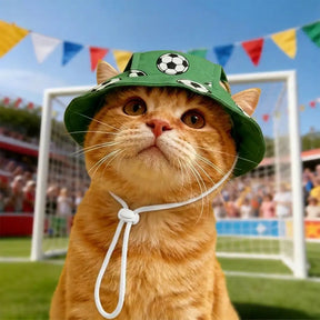 Chapeau pour animal de compagnie à motif de football