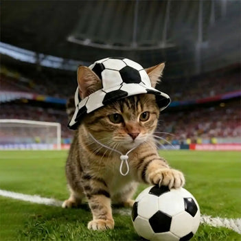 Chapeau pour animal de compagnie à motif de football