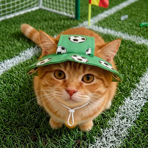 Chapeau pour animal de compagnie à motif de football