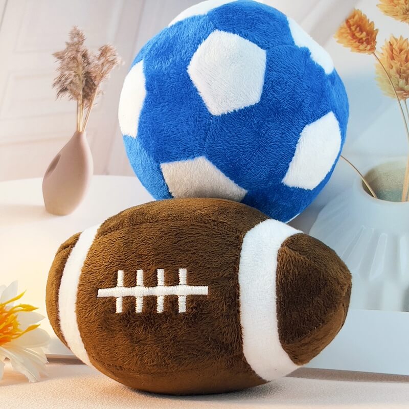 Jouet Interactif en Peluche Football Siffleur pour Chien