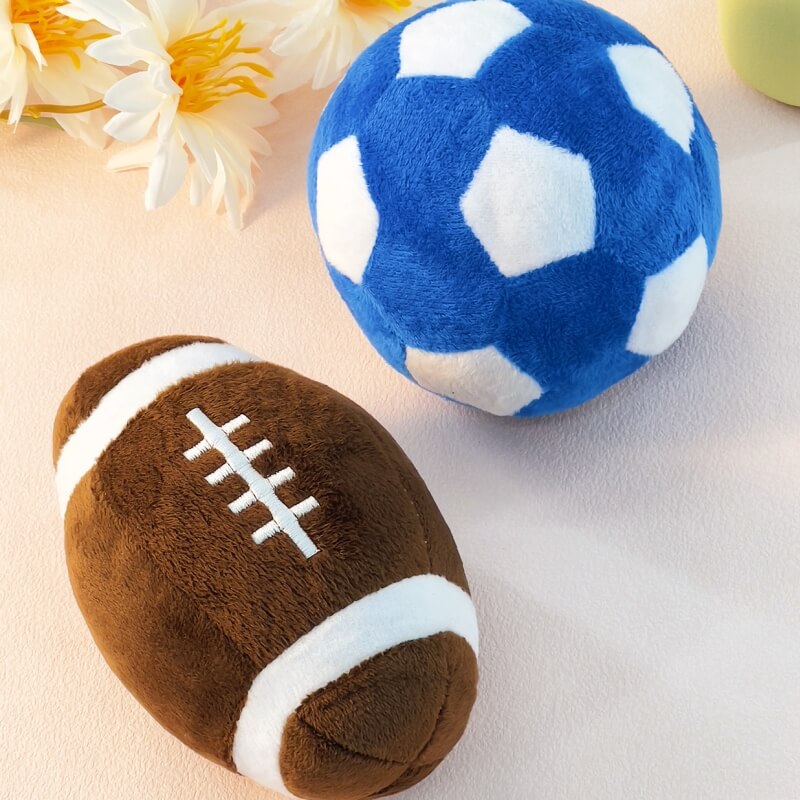 Jouet Interactif en Peluche Football Siffleur pour Chien