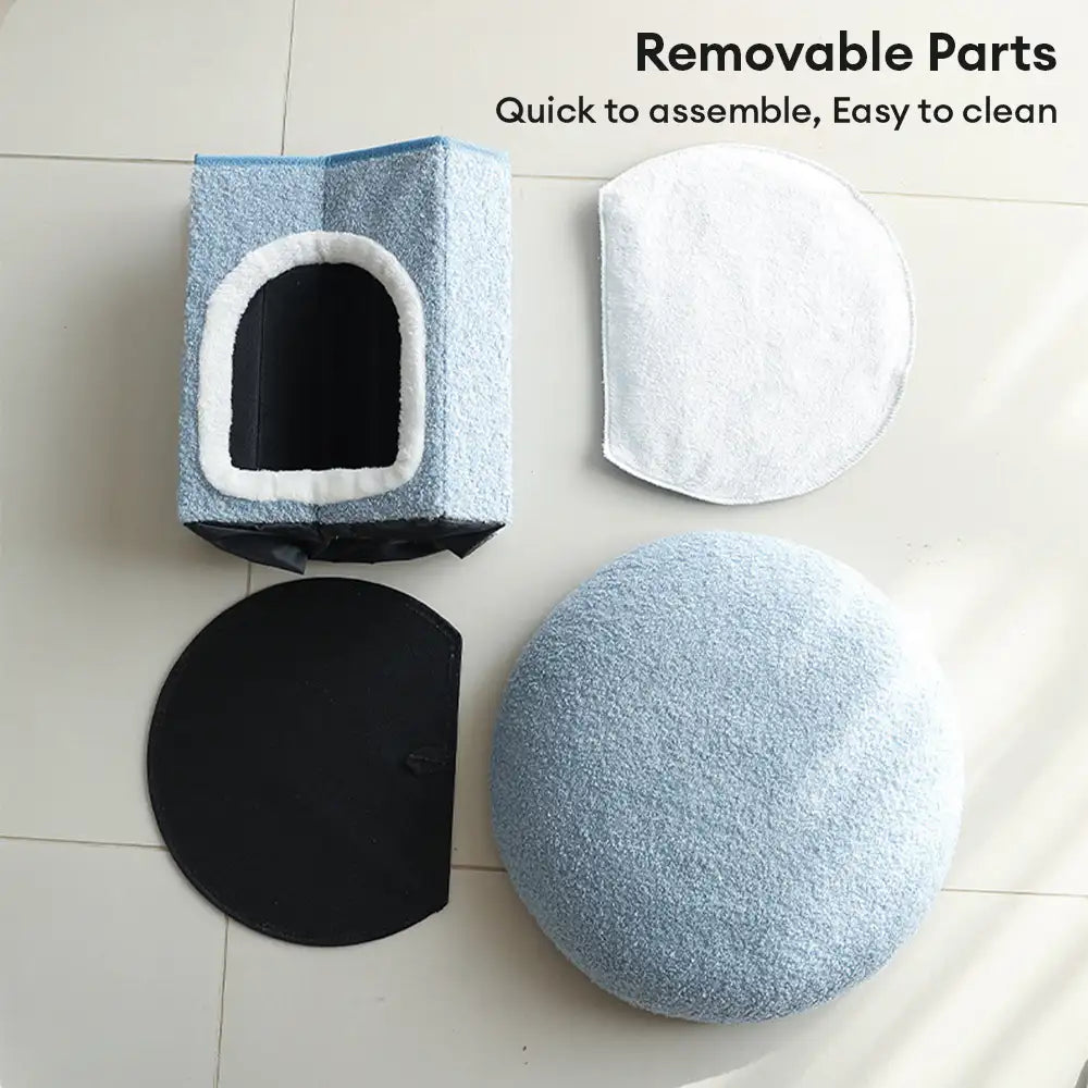 Maison pour animaux portable en forme d'ottoman condo pliable pour chat grotte pour chat