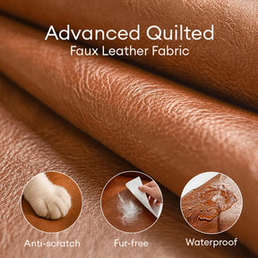 Siège pour animaux de compagnie et transporter de voiture en cuir artificiel deluxe, console centrale de sécurité 3-en-1.