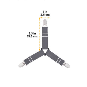 Sangles de drap élastiques antidérapantes ajustables avec clips métalliques