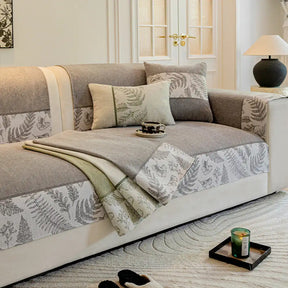 Housse de canapé en chenille respirante et confortable, antidérapante, pour toutes les saisons.