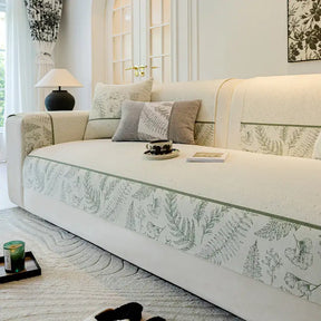 Housse de canapé en chenille respirante et confortable, antidérapante, pour toutes les saisons.