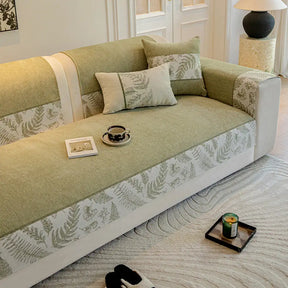 Housse de canapé en chenille respirante et confortable, antidérapante, pour toutes les saisons.