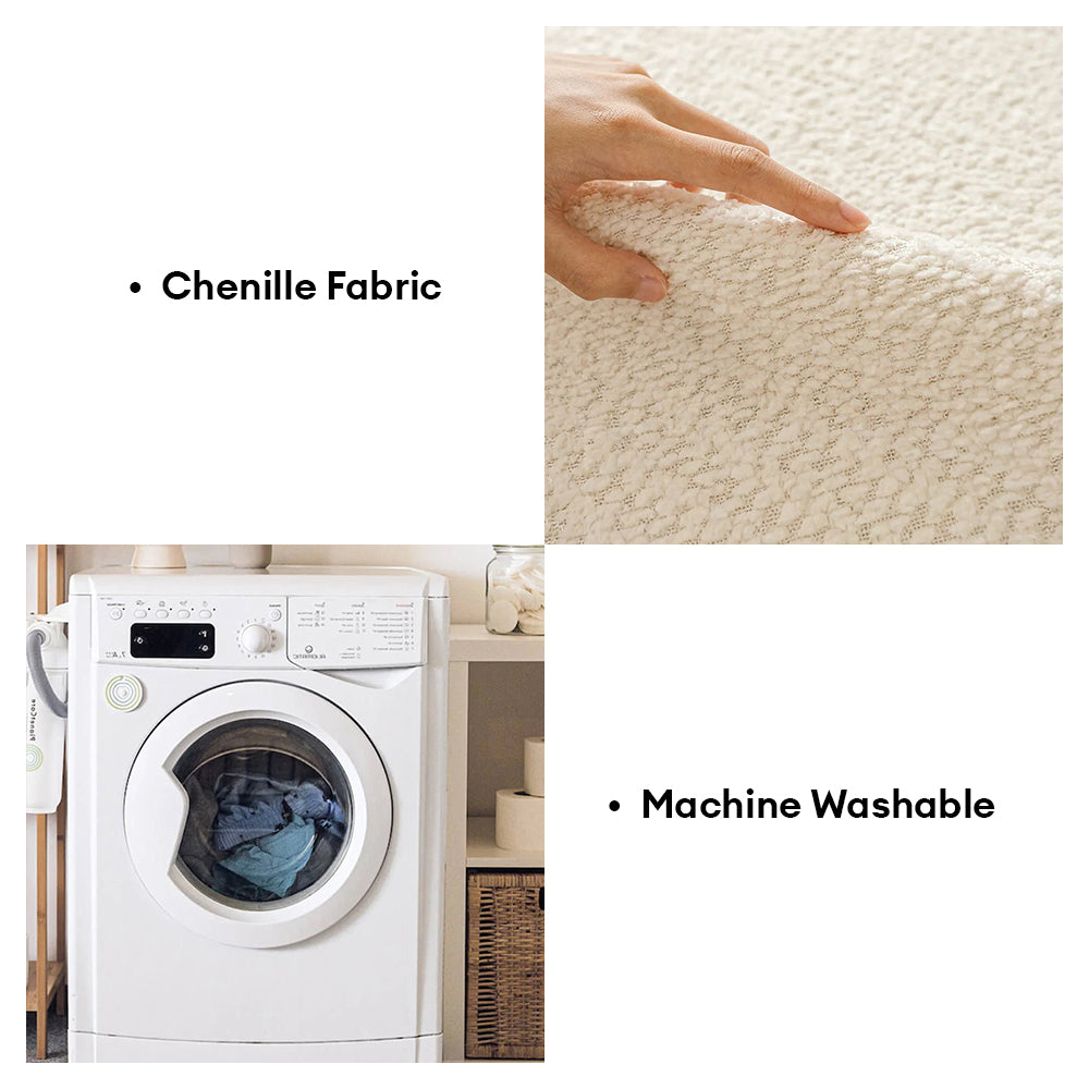 Housse de canapé protégeant contre les rayures en chenille respirante toute saison