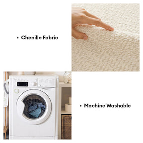 Housse de canapé protégeant contre les rayures en chenille respirante toute saison