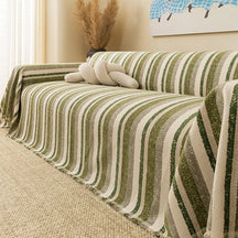 Housse de canapé en chenille respirante et résistante aux égratignures, toute saison.