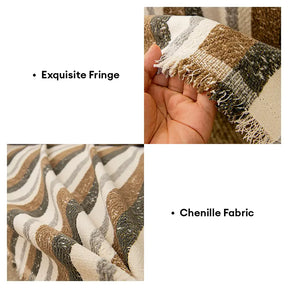 Housse de canapé en chenille respirante et résistante aux égratignures, toute saison.