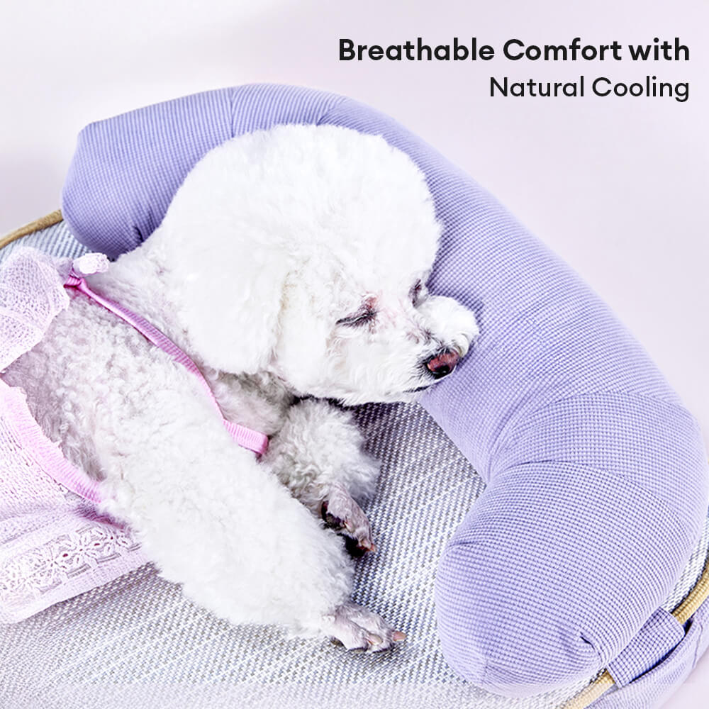 Lit orthopédique pour chien toutes saisons respirant avec doublure imperméable et coussin confortable