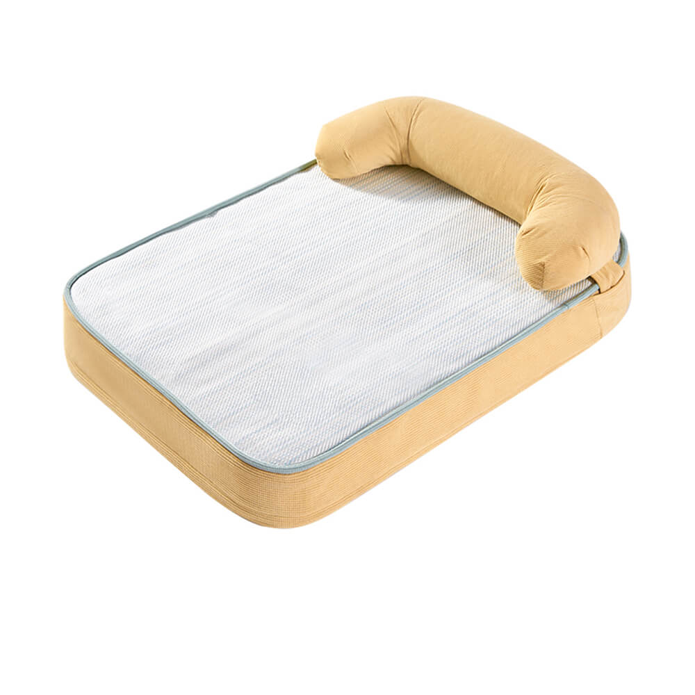 Lit orthopédique pour chien toutes saisons respirant avec doublure imperméable et coussin confortable