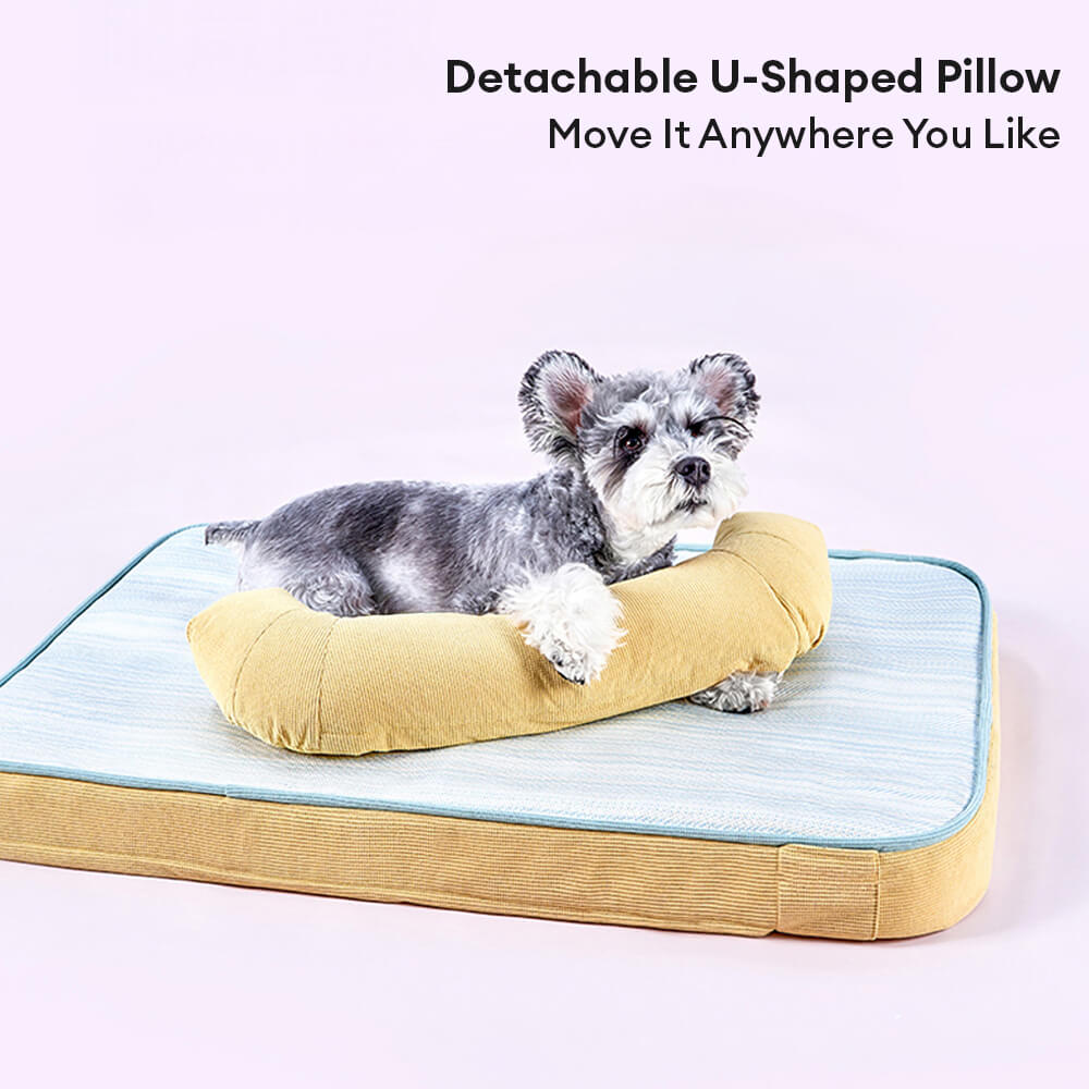 Lit orthopédique pour chien toutes saisons respirant avec doublure imperméable et coussin confortable