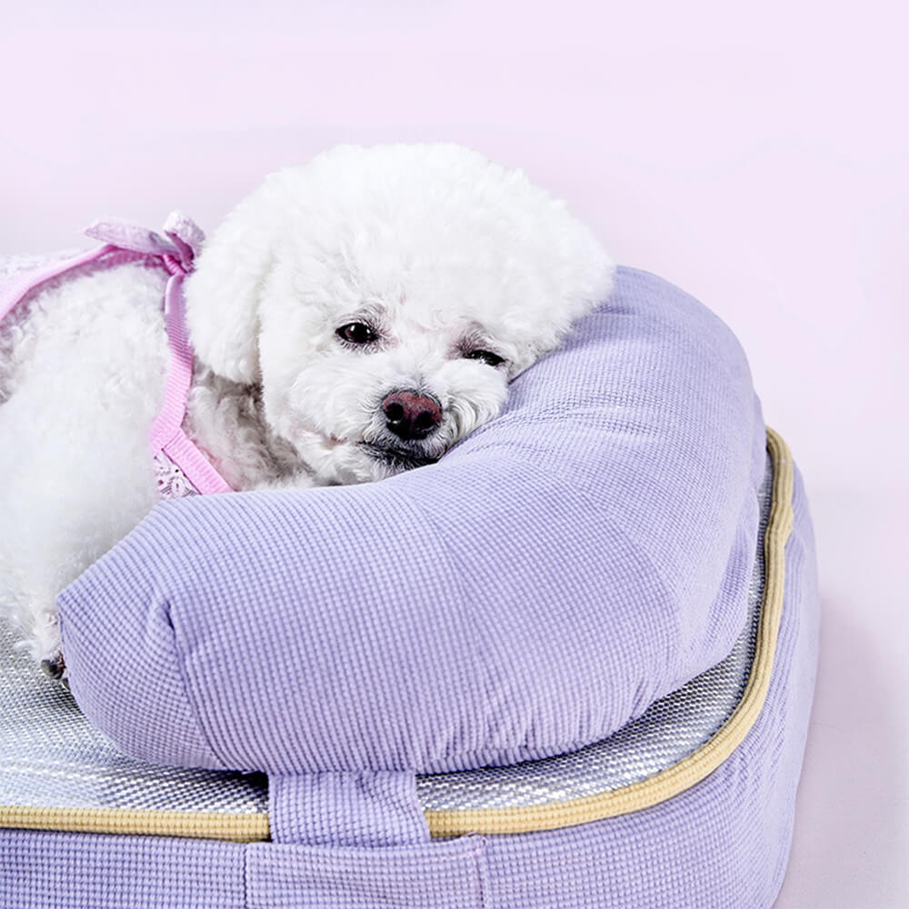 Lit orthopédique pour chien toutes saisons respirant avec doublure imperméable et coussin confortable