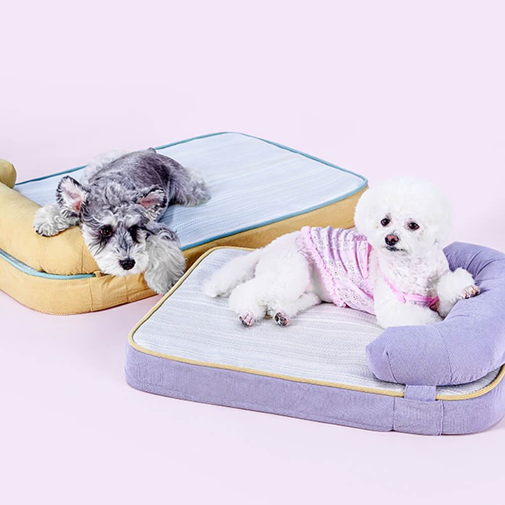 Lit orthopédique pour chien toutes saisons respirant avec doublure imperméable et coussin confortable