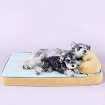 Lit orthopédique pour chien toutes saisons respirant avec doublure imperméable et coussin confortable