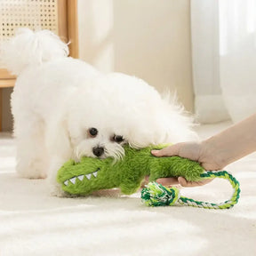 Jouet en peluche cranté pour chien de la série Animal, idéal pour la dentition.