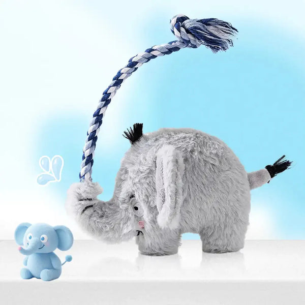 Jouet en peluche cranté pour chien de la série Animal, idéal pour la dentition.