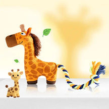 Jouet en peluche cranté pour chien de la série Animal, idéal pour la dentition.