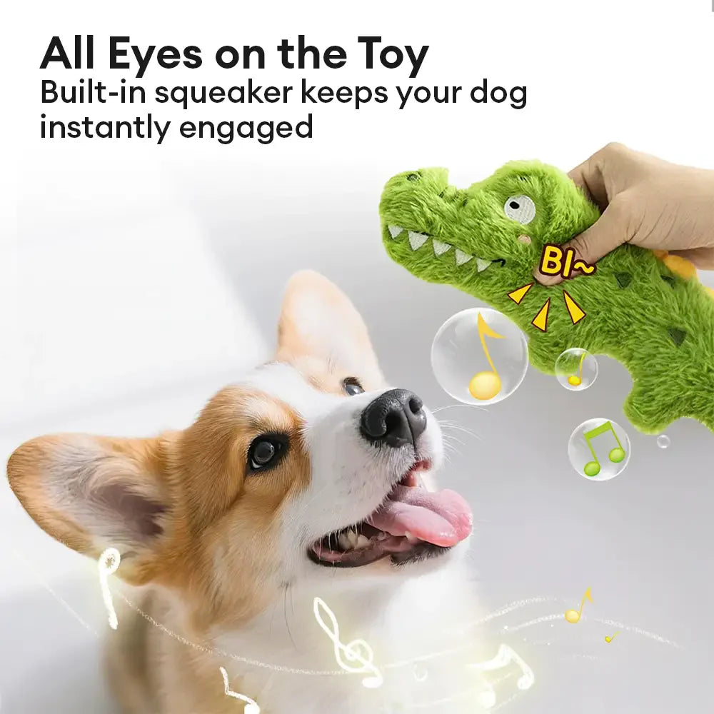 Jouet en peluche cranté pour chien de la série Animal, idéal pour la dentition.