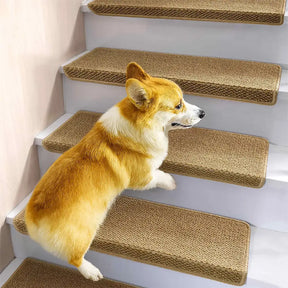 Bandes de protection pour escaliers en faux sisal, anti-rayures, lavables, sans tapis.