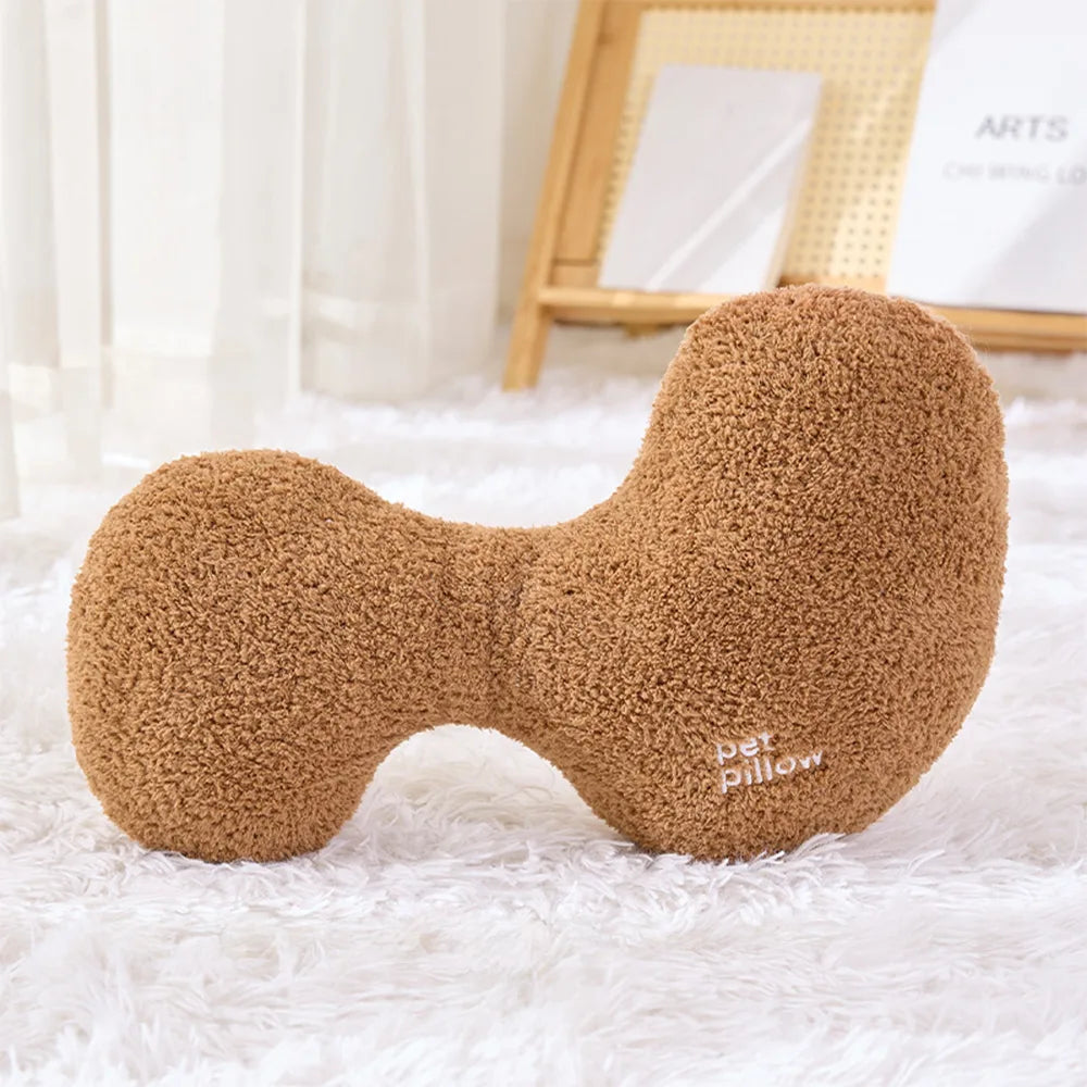Coussin jouet pour chien en forme d’os avec couineur