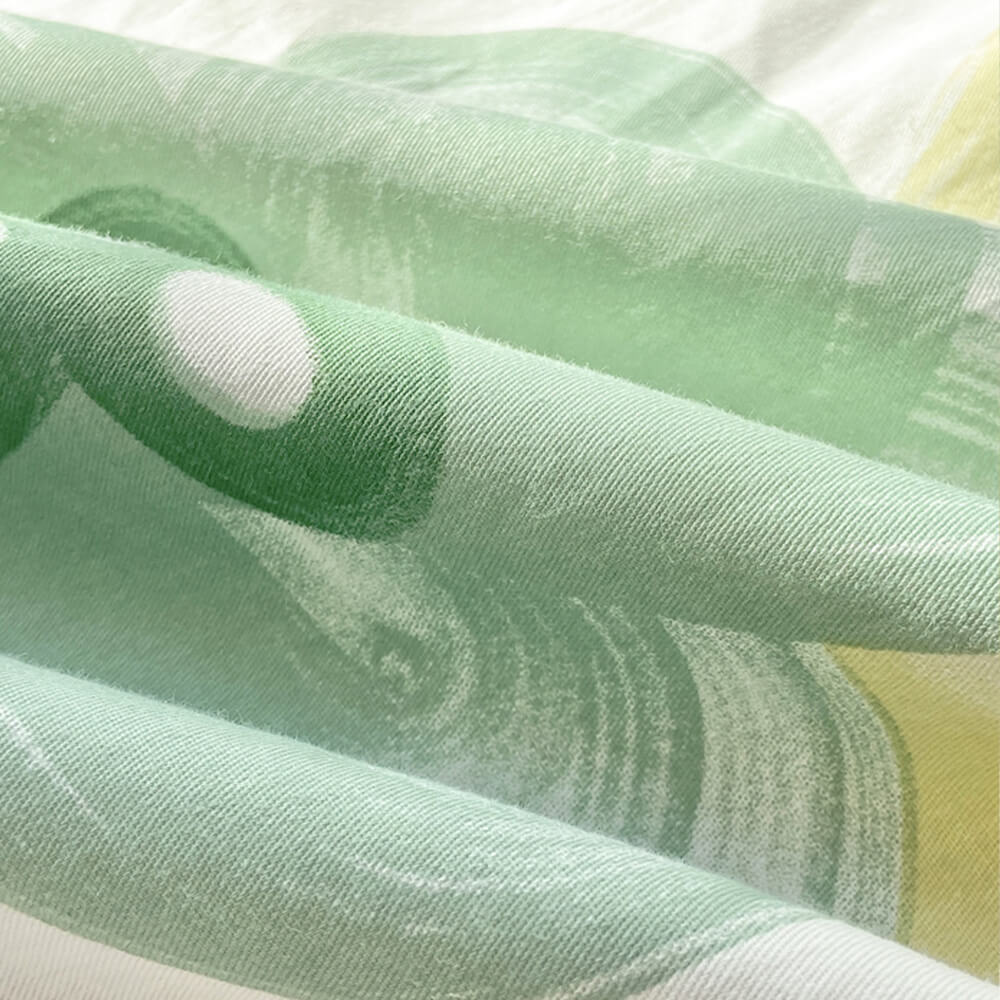 Parure de draps colorée en coton respirant double face
