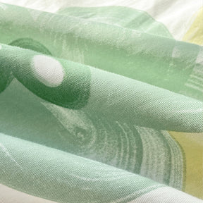 Parure de draps colorée en coton respirant double face